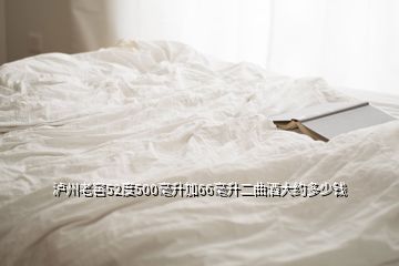 泸州老窖52度500毫升加66毫升二曲酒大约多少钱