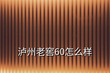 泸州老窖60怎么样