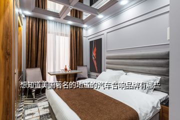 想知道美国著名的地道的汽车音响品牌有哪些