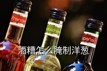 酒糟怎么腌制洋葱