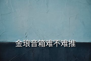 金琅音箱难不难推