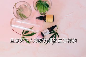 且试天下人物实力排名是怎样的