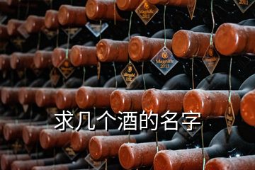 求几个酒的名字