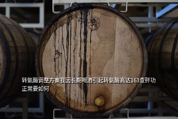 转氨酶调整方案我因长期喝酒引起转氨酶高达163查肝功正常要如何