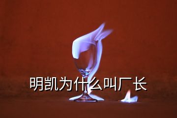 明凯为什么叫厂长