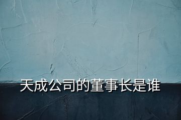 天成公司的董事长是谁