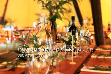 1988年爸爸朋友送他一瓶 depuis 1724 人头马 VSOP 700ml的