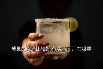 成县的啥酒比较好 有啥酒厂 厂在哪里