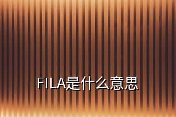 FILA是什么意思