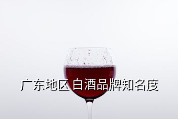 广东地区 白酒品牌知名度