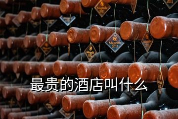 最贵的酒店叫什么