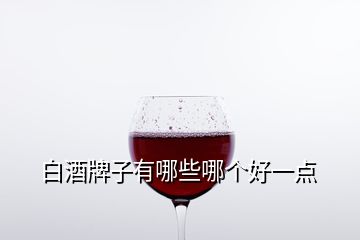 白酒牌子有哪些哪个好一点