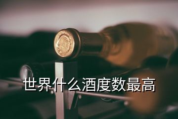 世界什么酒度数最高