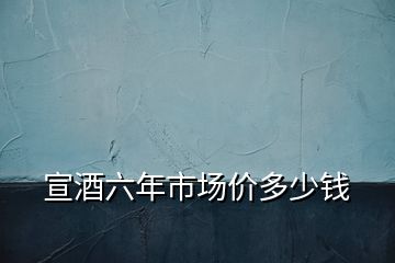 宣酒六年市场价多少钱