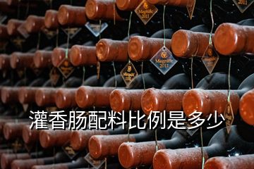 灌香肠配料比例是多少