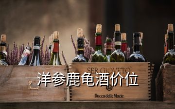 洋参鹿龟酒价位