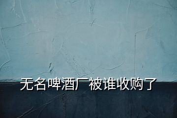 无名啤酒厂被谁收购了