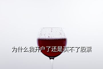 为什么我开户了还是买不了股票