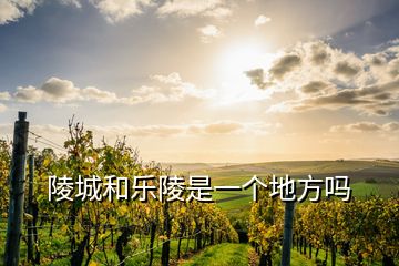 陵城和乐陵是一个地方吗