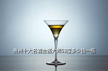 贵州十大名酒金酱大师53度多少钱一瓶