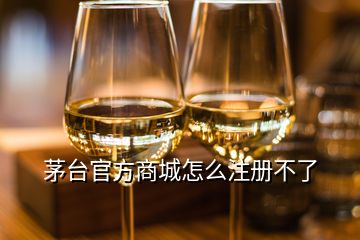 茅台官方商城怎么注册不了