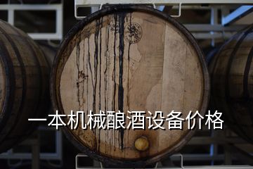 一本机械酿酒设备价格