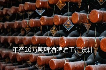 年产20万吨啤酒啤酒工厂设计