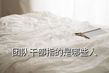 团队干部指的是哪些人