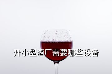 开小型酒厂需要哪些设备