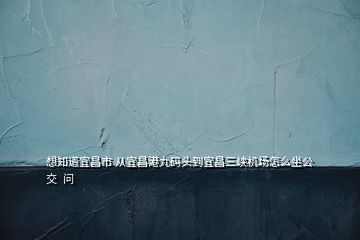 想知道宜昌市 从宜昌港九码头到宜昌三峡机场怎么坐公交  问