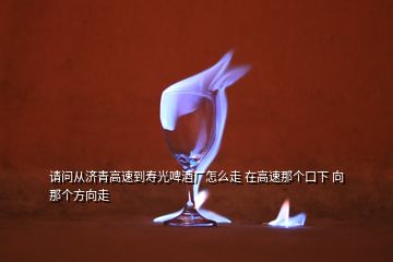 请问从济青高速到寿光啤酒厂怎么走 在高速那个口下 向那个方向走