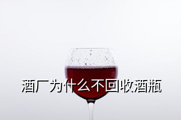 酒厂为什么不回收酒瓶