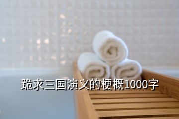 跪求三国演义的梗概1000字