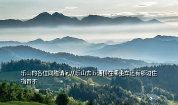 乐山的各位同胞请问从乐山去五通桥在哪坐车还有那边住宿贵不