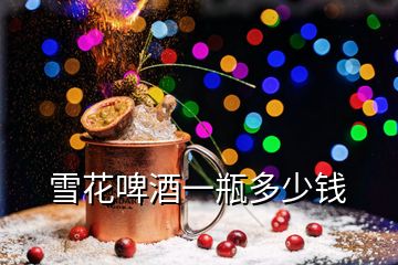 雪花啤酒一瓶多少钱