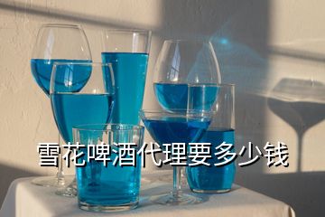 雪花啤酒代理要多少钱