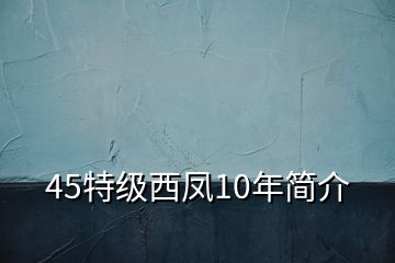 45特级西凤10年简介