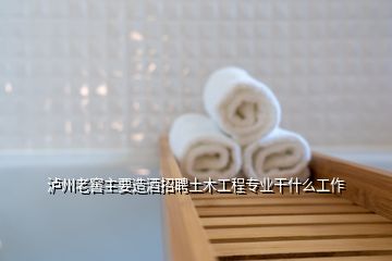 泸州老窖主要造酒招聘土木工程专业干什么工作