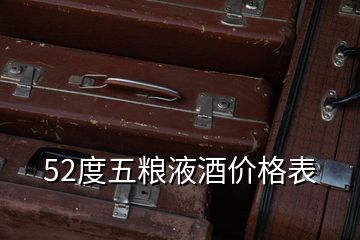 52度五粮液酒价格表