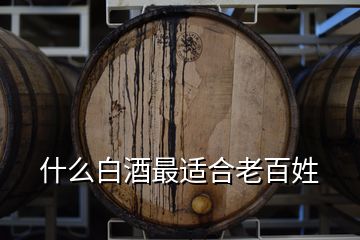 什么白酒最适合老百姓