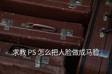 求教 PS 怎么把人脸做成马脸