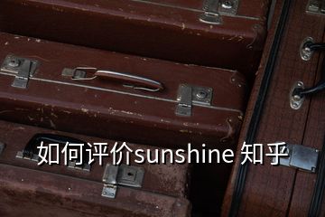 如何评价sunshine 知乎