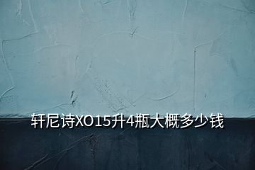 轩尼诗XO15升4瓶大概多少钱