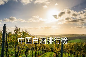 中国白酒排行榜