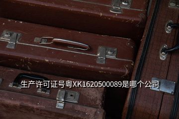 生产许可证号粤XK1620500089是哪个公司