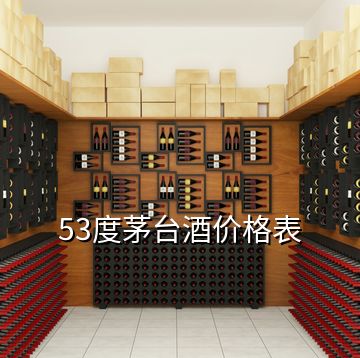 53度茅台酒价格表