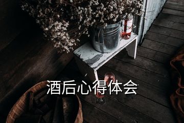 酒后心得体会