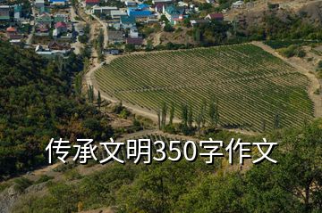 传承文明350字作文