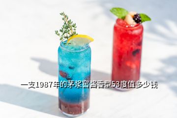 一支1987年的茅浆窖酱香型53度值多少钱