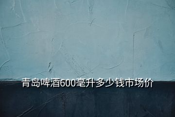 青岛啤酒600毫升多少钱市场价